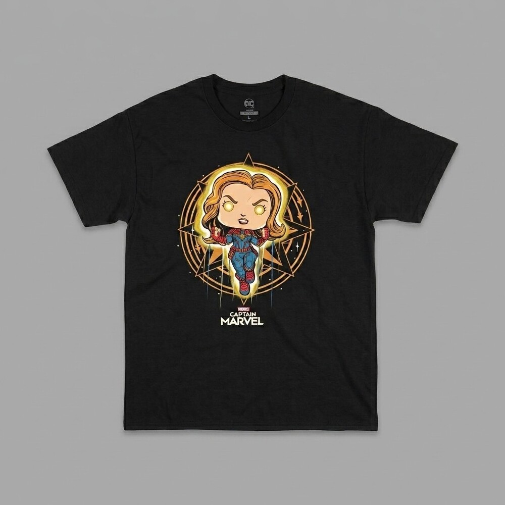 Funko Pop Tees Captain Marvel Size Medium T Shirt Large